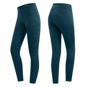 E.L.T Thermo Teddy-Reitleggings Rica in petrolblau