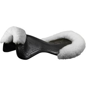 Acavallo Gel Pad AC168 THERAPEUTIC mit Lammfell - black-weiß ,Gr. M