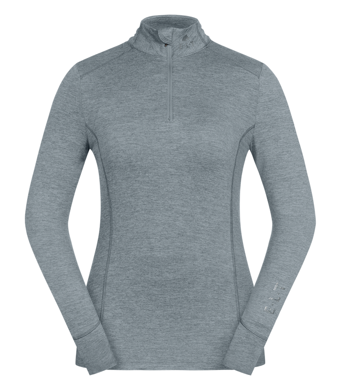 E.L.T Funktions-Zip-Shirt Milano in silberblau