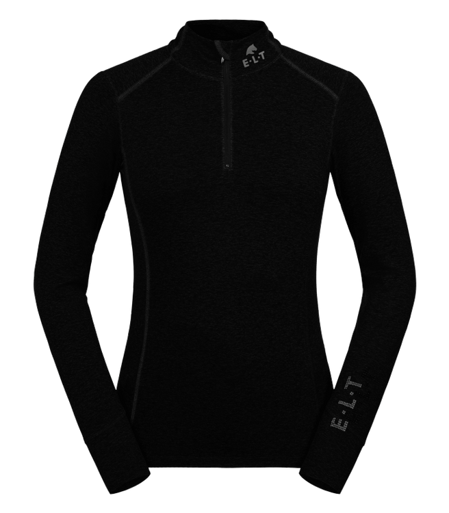 E.L.T Funktions-Zip-Shirt Milano in schwarz