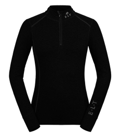 E.L.T Funktions-Zip-Shirt Milano in schwarz