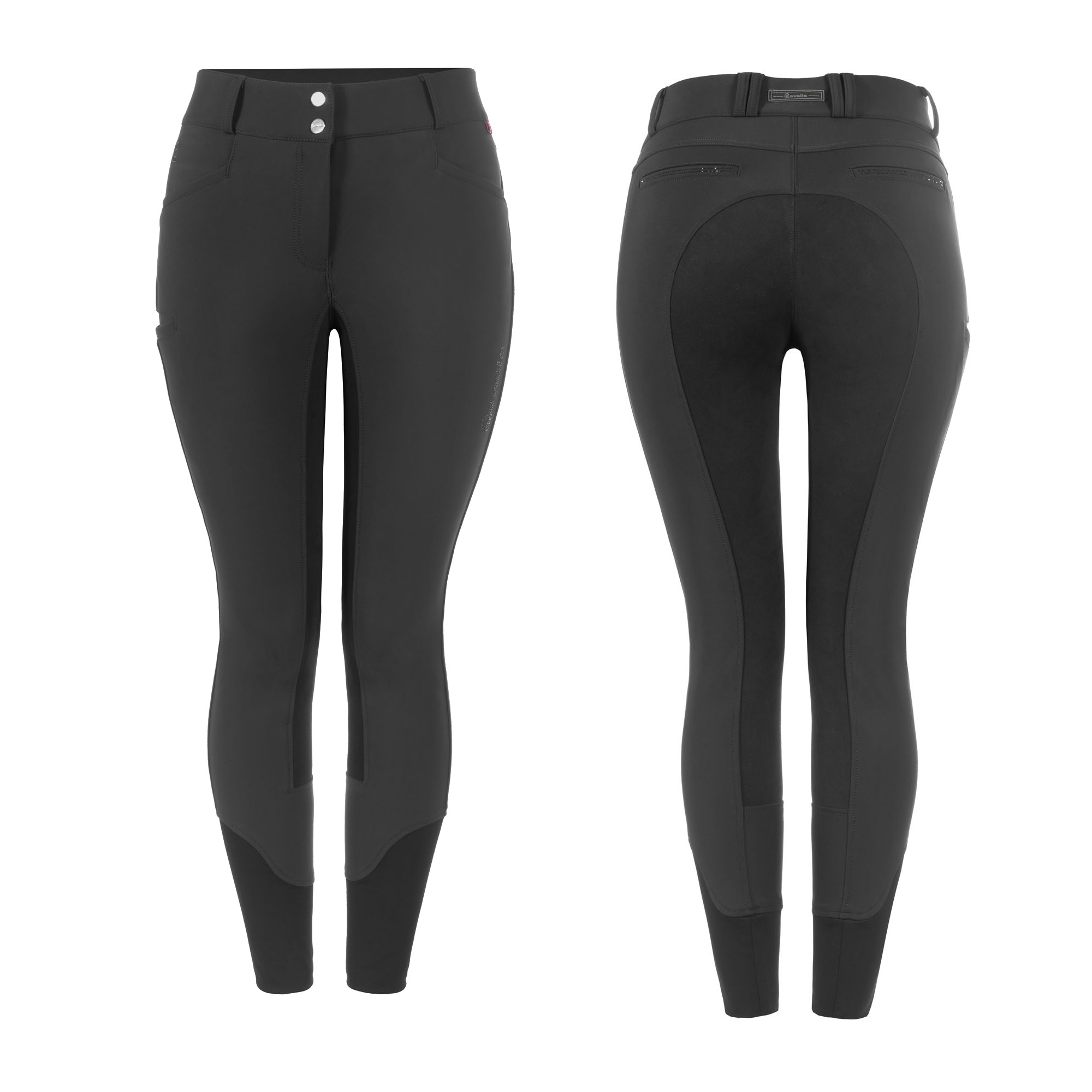 Cavallo CAVALCHARLET Reithose mit Kunstlederbesatz in black