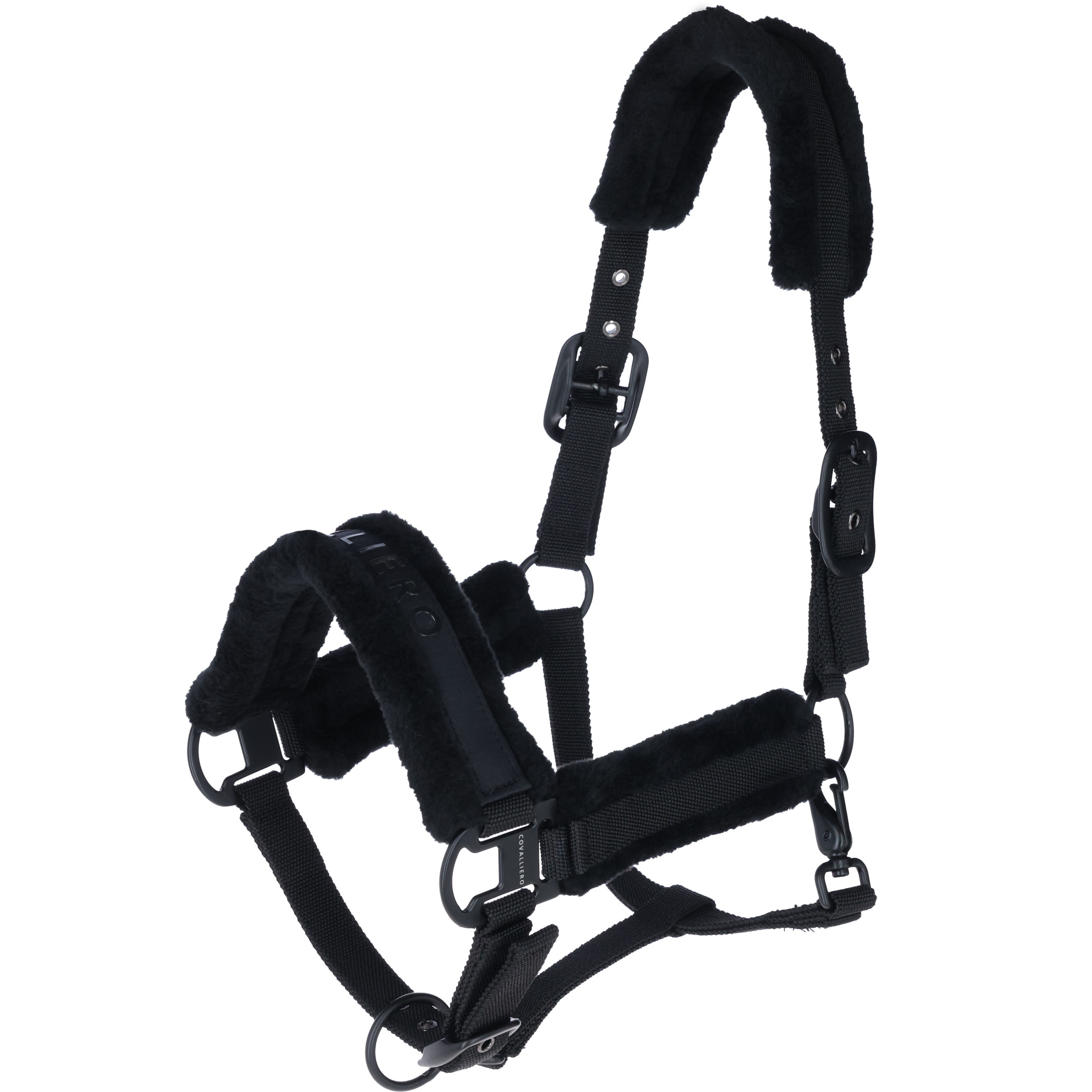 COVALLIERO Kunstfell Halfter in black