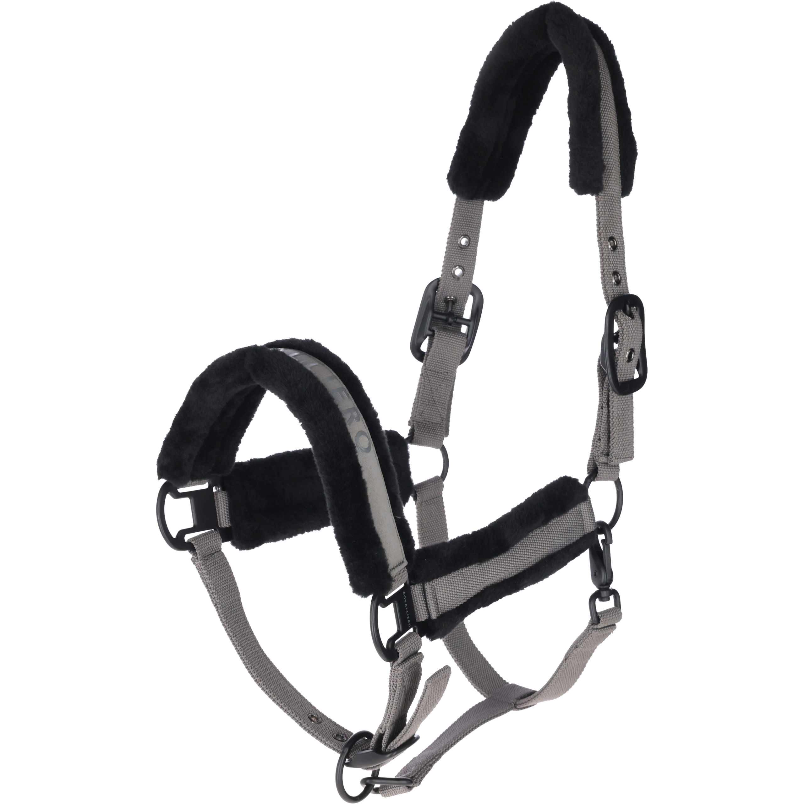 COVALLIERO Kunstfell Halfter in steel grey