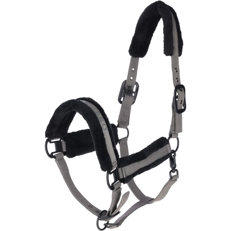 COVALLIERO Kunstfell Halfter in steel grey