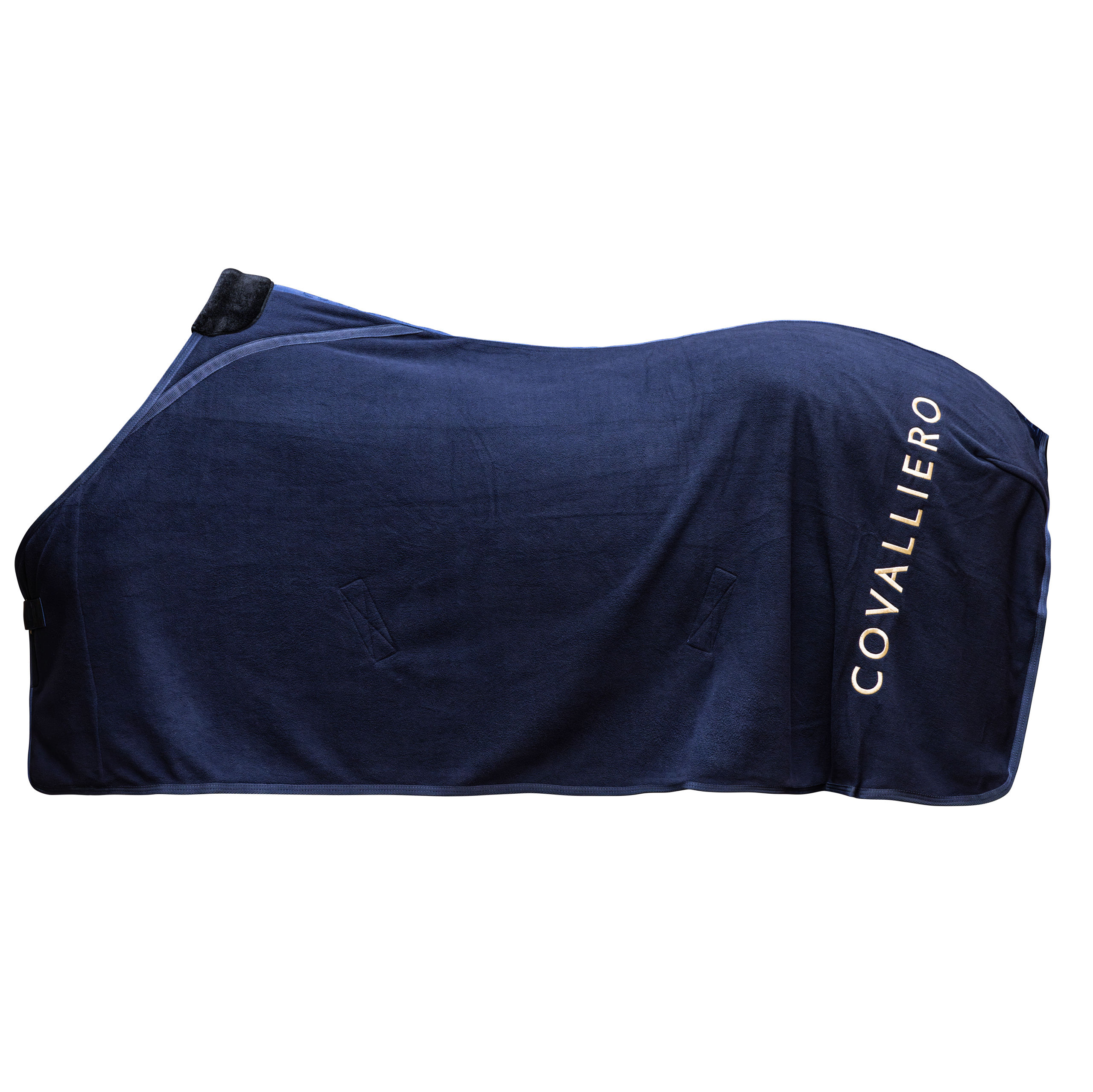 COVALLIERO Fleecedecke in dark navy , Transportdecke, Abschwitzdecke