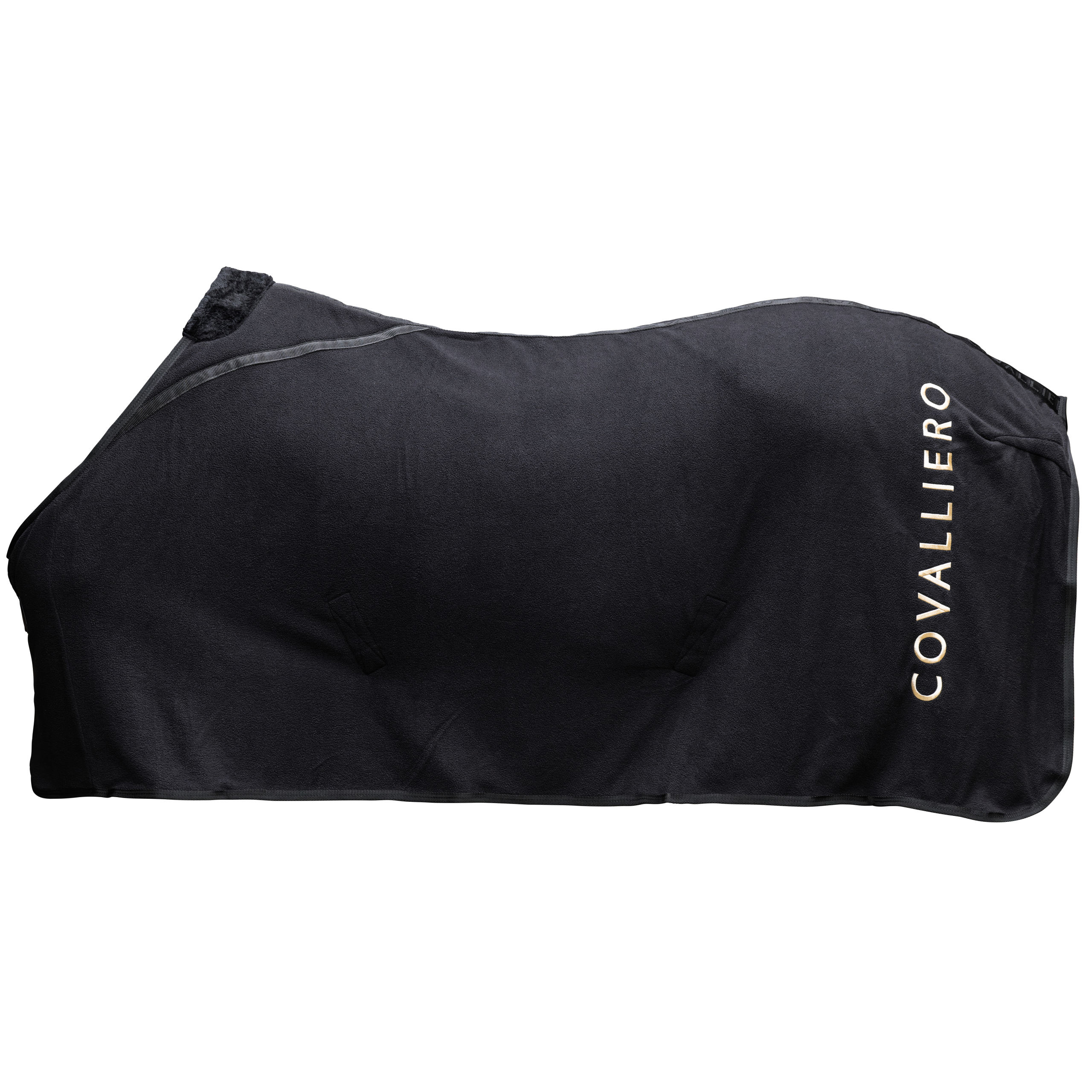 COVALLIERO Fleecedecke in black , Transportdecke, Abschwitzdecke