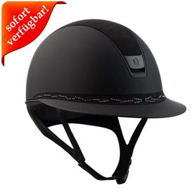 Samshield Miss Shield 2.0 Shadowmatt black-  Top Alcantara black Trim/Blason black matt, FB Flower Swarovski black