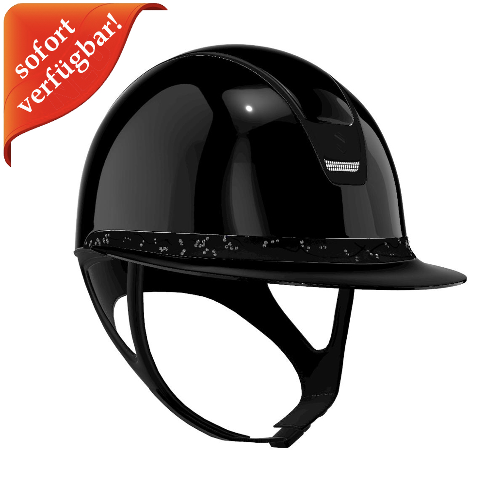 Samshield Miss Shield 2.0 Glossy black-  Top Glossy black,Trim/Blason black matt, FB Crystal Leaf black