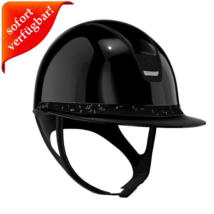 Samshield Miss Shield 2.0 Glossy black-  Top Glossy black,Trim/Blason black matt, FB Crystal Leaf black