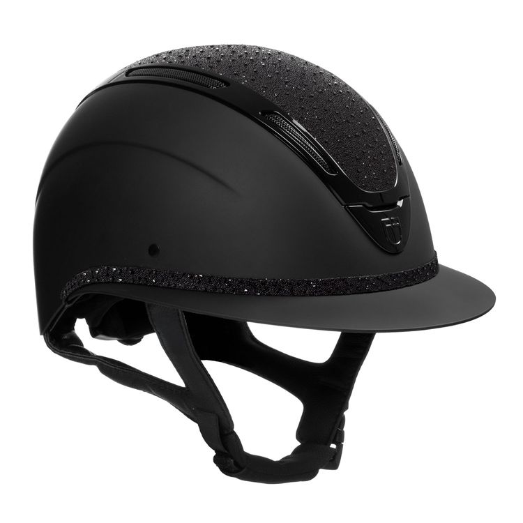 Equestro Reithelm Apocalypse black/black mit Strasssteinen