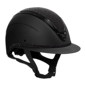 Equestro Reithelm Apocalypse black/black mit Strasssteinen
