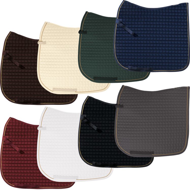 Eskadron Cotton Schabracke mit goldf. Litze, Fabe creme, Größe PonyDressur