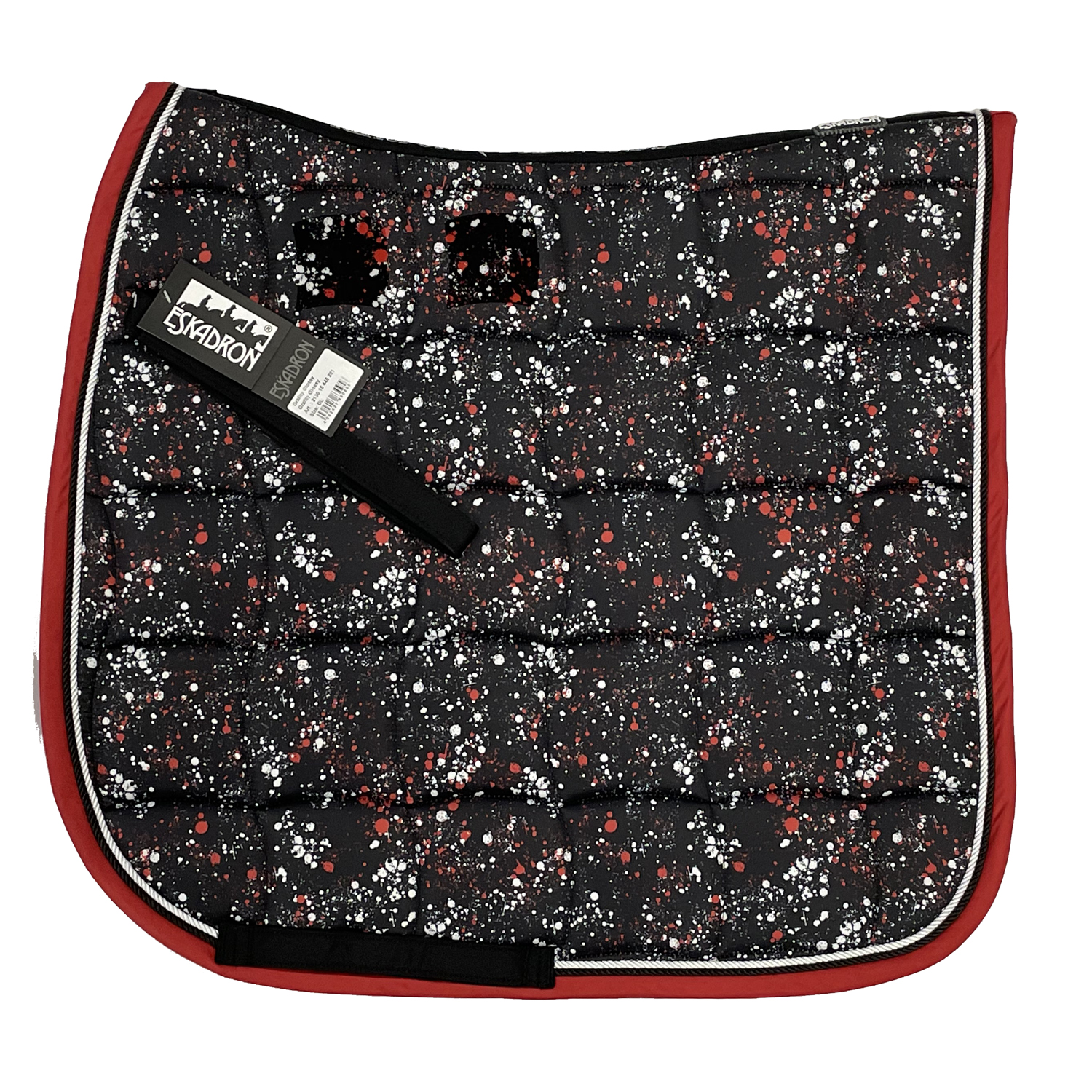 Eskadron Graffiti Performance Glossy Pad in black-karminrot, Gr. PonyDressur