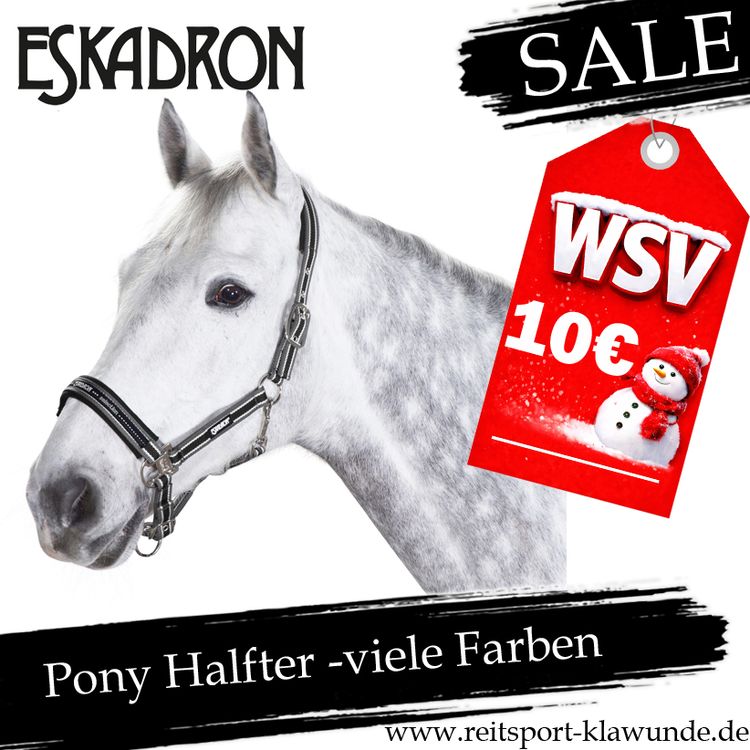 Eskadron Halfter Dornschnalle New Basic in anthra-white-black, Pony 2