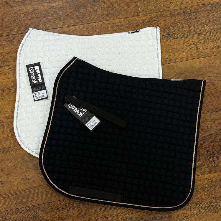 Eskadron Cotton Schabracke mit Lurex im Einfass, Farbe black oder white, Größe PonyDressur