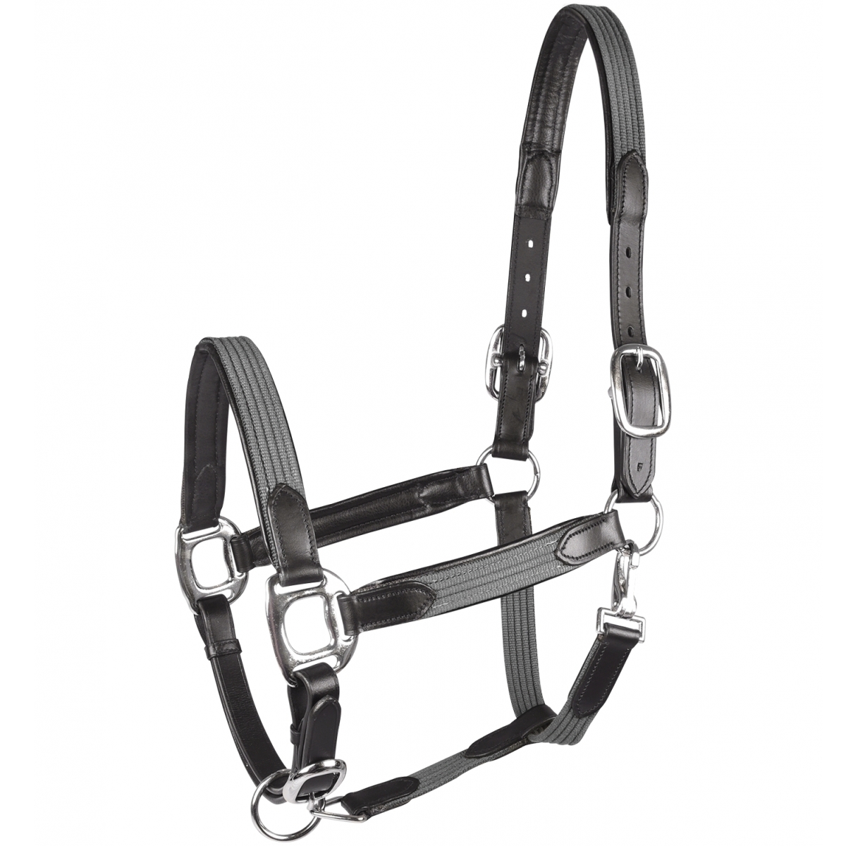 Waldhausen Star Halfter Mix in grau/schwarz, Größe Pony 