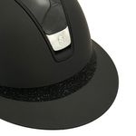 Samshield Miss Shield 2.0 Shadowmatt black - Top Glossy black + FB Crystal Fabric Swarovski black, Trim black matt, Blason chrome 