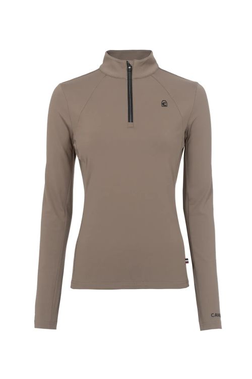 CAVALBRIA Damen Halfzip Langarmshirt in mocha latte von Cavallo