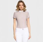 Samshield Turniershirt Aloise latte with Crystal Fabric - kurzarm