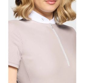 Samshield Turniershirt Aloise latte with Crystal Fabric - kurzarm