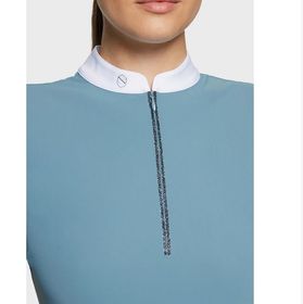 Samshield Turniershirt Aloise neptune with Crystal Fabric - kurzarm