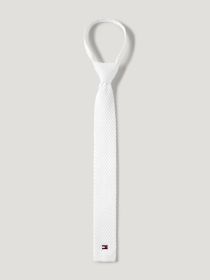 Tommy Hilfiger Adam Strick-Krawatte mit Reißverschluss OPTIC WHITE, onesize