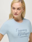 Tommy Hilfiger Malibu Strass T-Shirt Damen SWEET BLUE