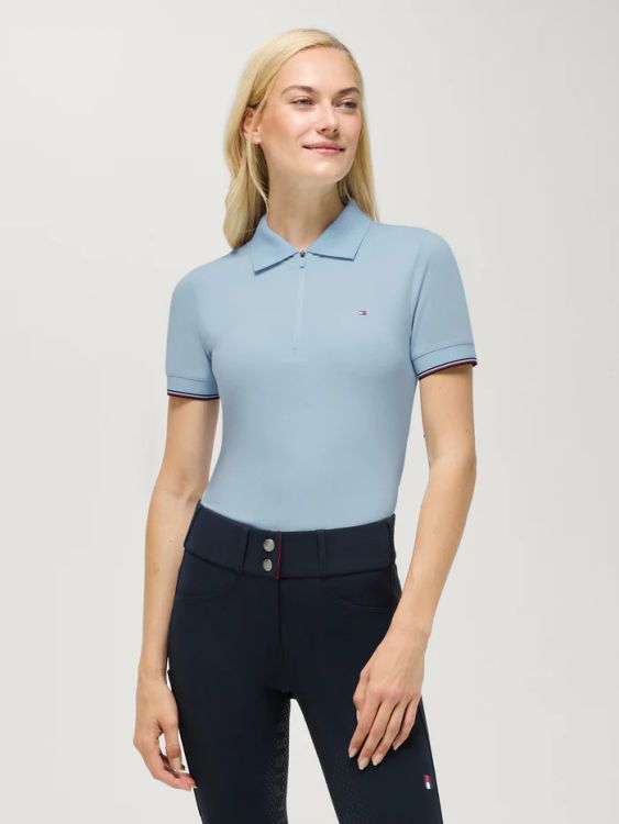 Tommy Hilfiger Anaheim Zip Polo Damen SWEET BLUE
