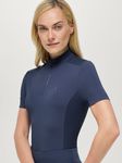 Tommy Hilfiger Palma 1/4 Zip Training Shirt Damen FADED INDIGO