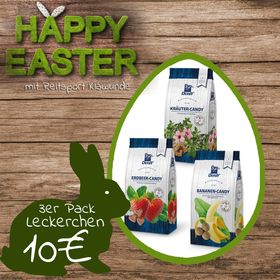 DERBY 3er Pack Pferdeleckerchen Banane & Erdbeere & Kräuter Candy (3x1kg)