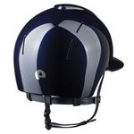 BASIS - KEP Reithelm Nova Smart Polish Polo Visier in blau mit Kinnriemen blau
