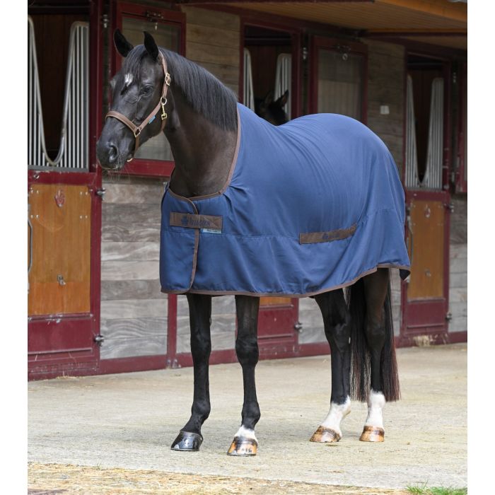 Bucas Cool Sheet Linen in navy/coffee