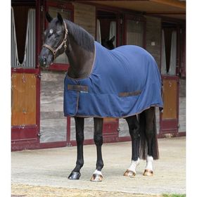 Bucas Cool Sheet Linen in navy/coffee