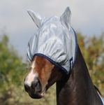 Bucas Buzz-Off Fly Mask silver/navy