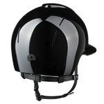 KEP Reithelm Nova Smart Polish, kleines Visier schwarz Star schwarz, Kinnriemen schwarz