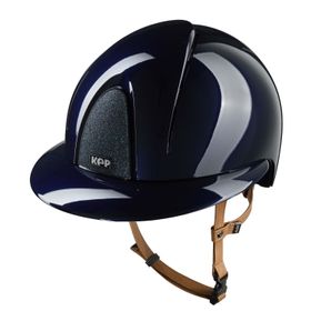 KEP Reithelm Nova Smart Polish, Polo Visier blau Star blau, Kinnriemen beige