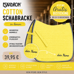 Eskadron Cotton Schabracke in lemon gelb inkl.gratis Bestickung