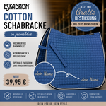 Eskadron Cotton Schabracke in jeansblue inkl.gratis Bestickung