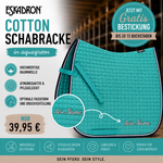 Eskadron Cotton Schabracke in aquagreen inkl.gratis Bestickung