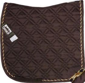 Eskadron Brillant Schabracke in choco mit Multikordel in creme/mocca/navy