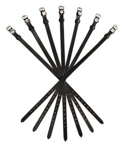 Euroriding Sporenriemen Modell "Diamant" aus Leder  mit Strassstein-Applikationen