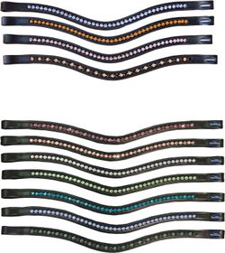 Euroriding Stirnband , Strasssteine einreihig, viele Farbvarianten