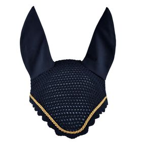 Eskadron Fliegenohren navy mit goldfarbener Kordel, Warmblut & Pony - NEU