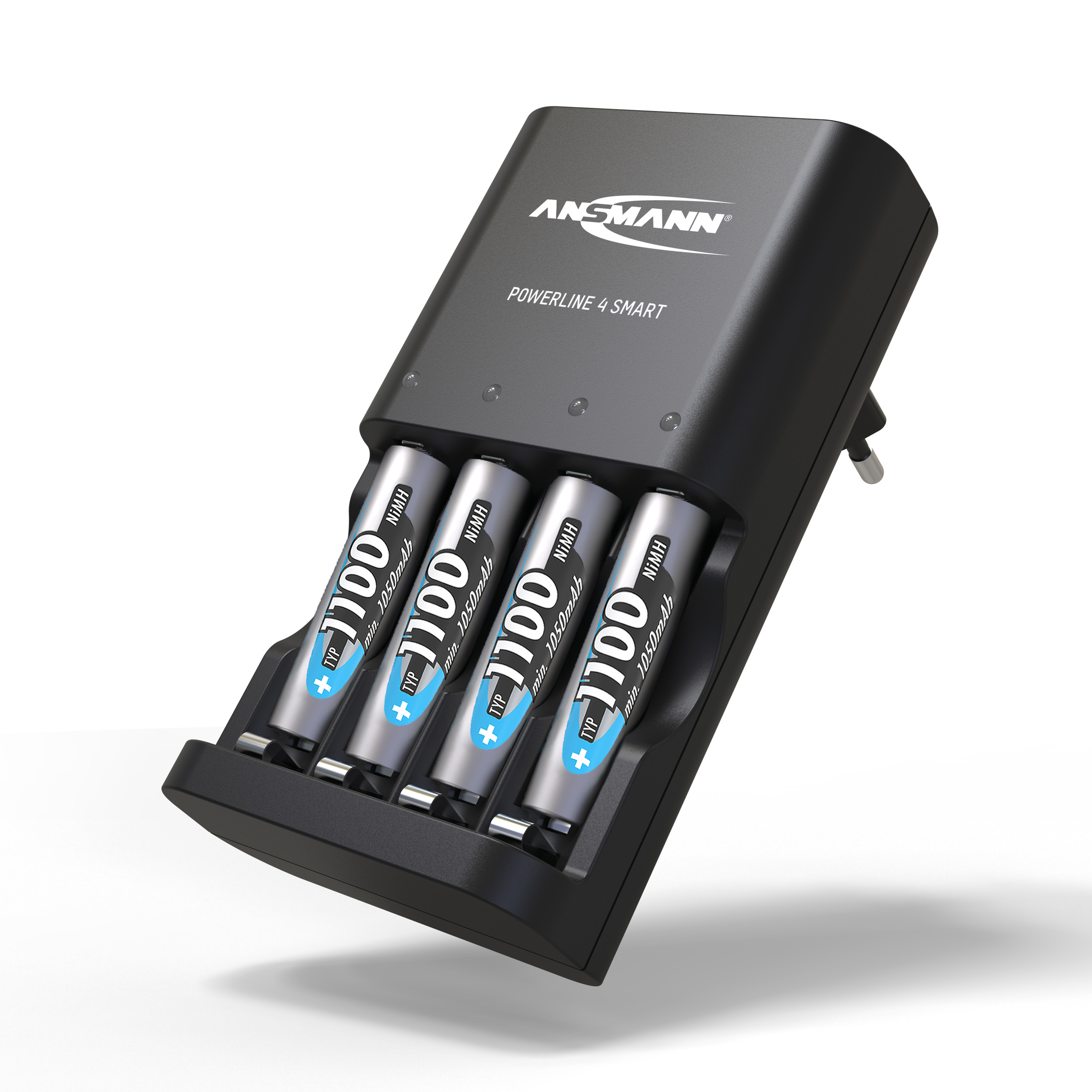 Powerline Energy Smart Akkuladegerät 4 mit AAA1100 Akkus Mobile 4x |