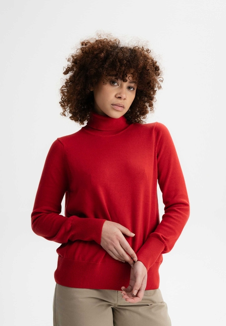 Women Fine-Knit Turtleneck Jumper MAYURA