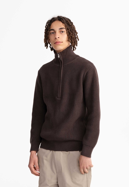 Men Rib Knit Troyer UDAI