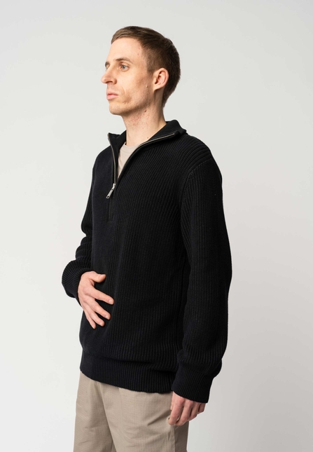 Men Rib Knit Troyer UDAI