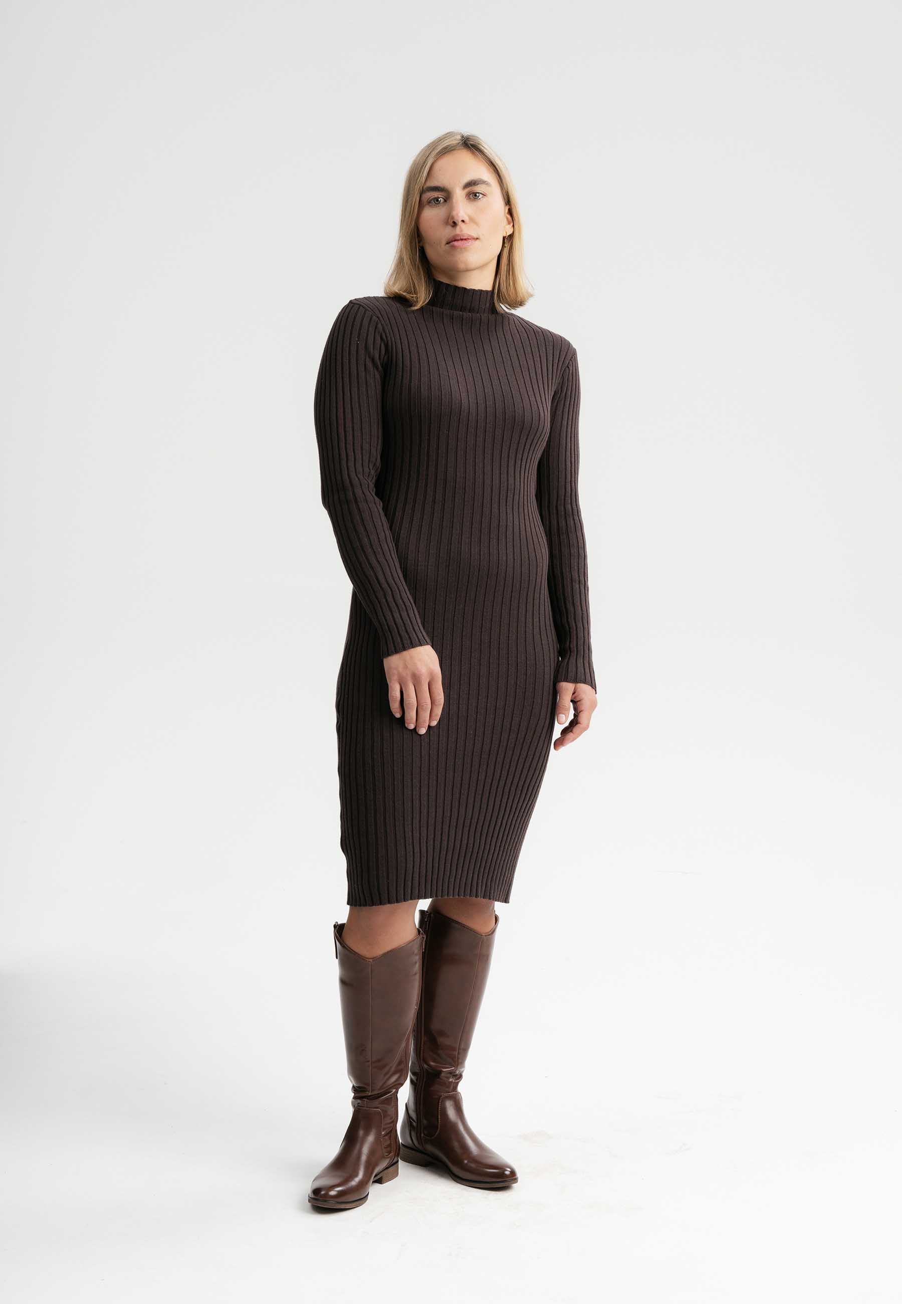 Women Tight Rib Knit Dress SHIVANI