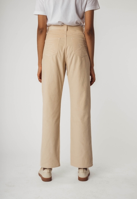 High Waist Straight Leg Corduroy Pants OORJA